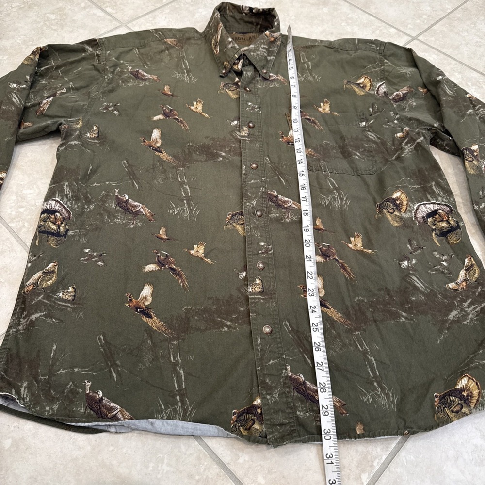 Magellan‎ Outdoors Green/ Brown button Up Duck Turkey Shirt XL Woods Country - Picture 3 of 7